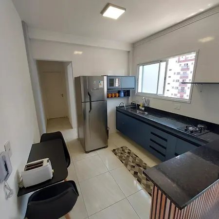 066 Aviacao Beira Mar Com Varanda - 1 Dorm - 15 Metros Da Praia - Wi Fi - Garagem Gratuita Praia Grande  Exterior photo