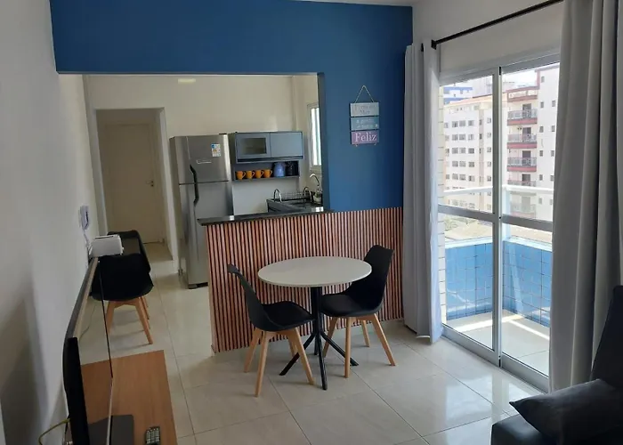 066 Aviacao Beira Mar Com Varanda - 1 Dorm - 15 Metros Da Praia - Wi Fi - Garagem Gratuita