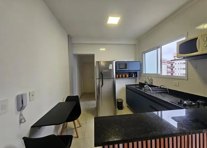 066 Aviacao Beira Mar Com Varanda - 1 Dorm - 15 Metros Da Praia - Wi Fi - Garagem Gratuita